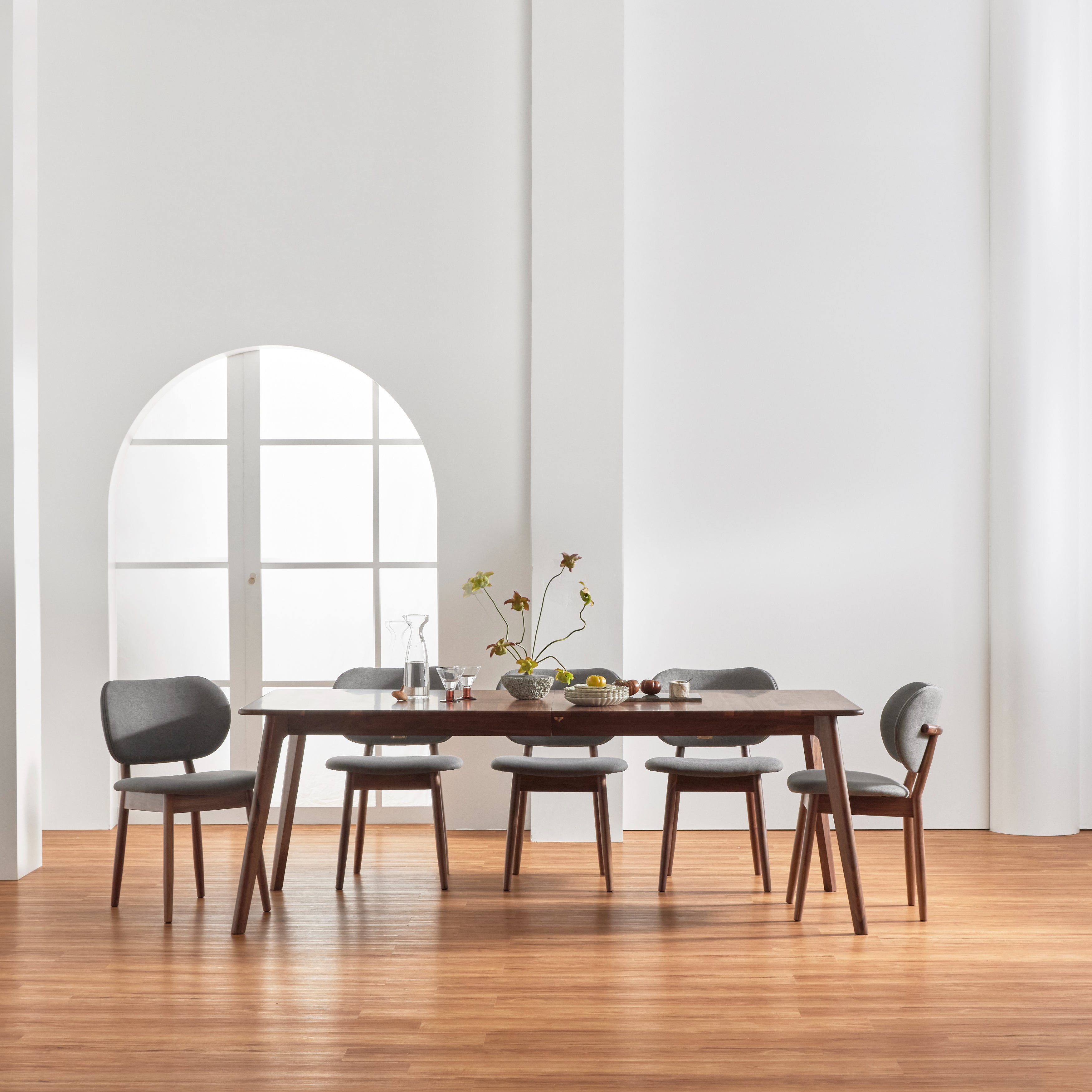 Magnus Solid Wood Dining Table - Extension - Solid Walnut