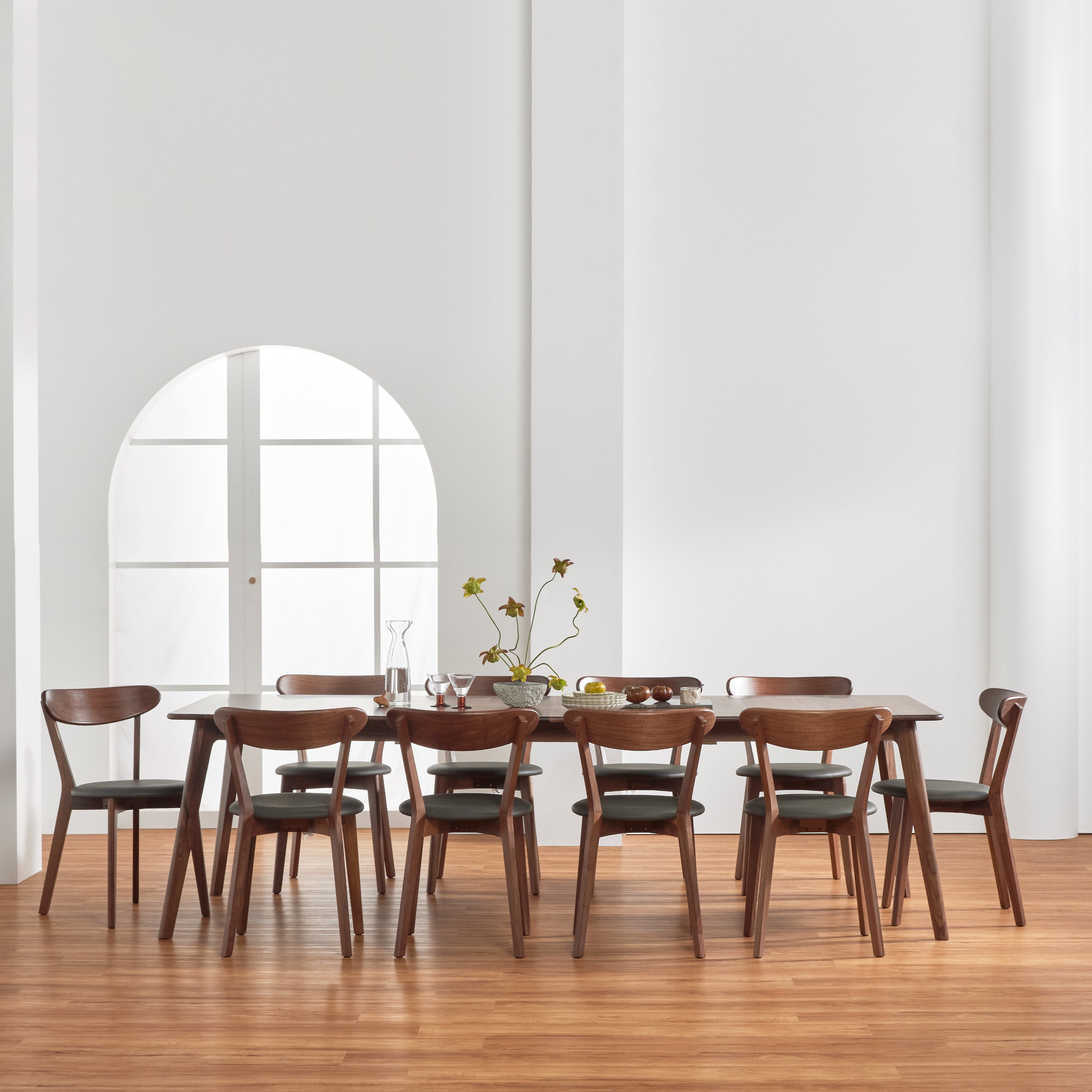 Magnus Solid Wood Dining Table - Extension - Solid Walnut