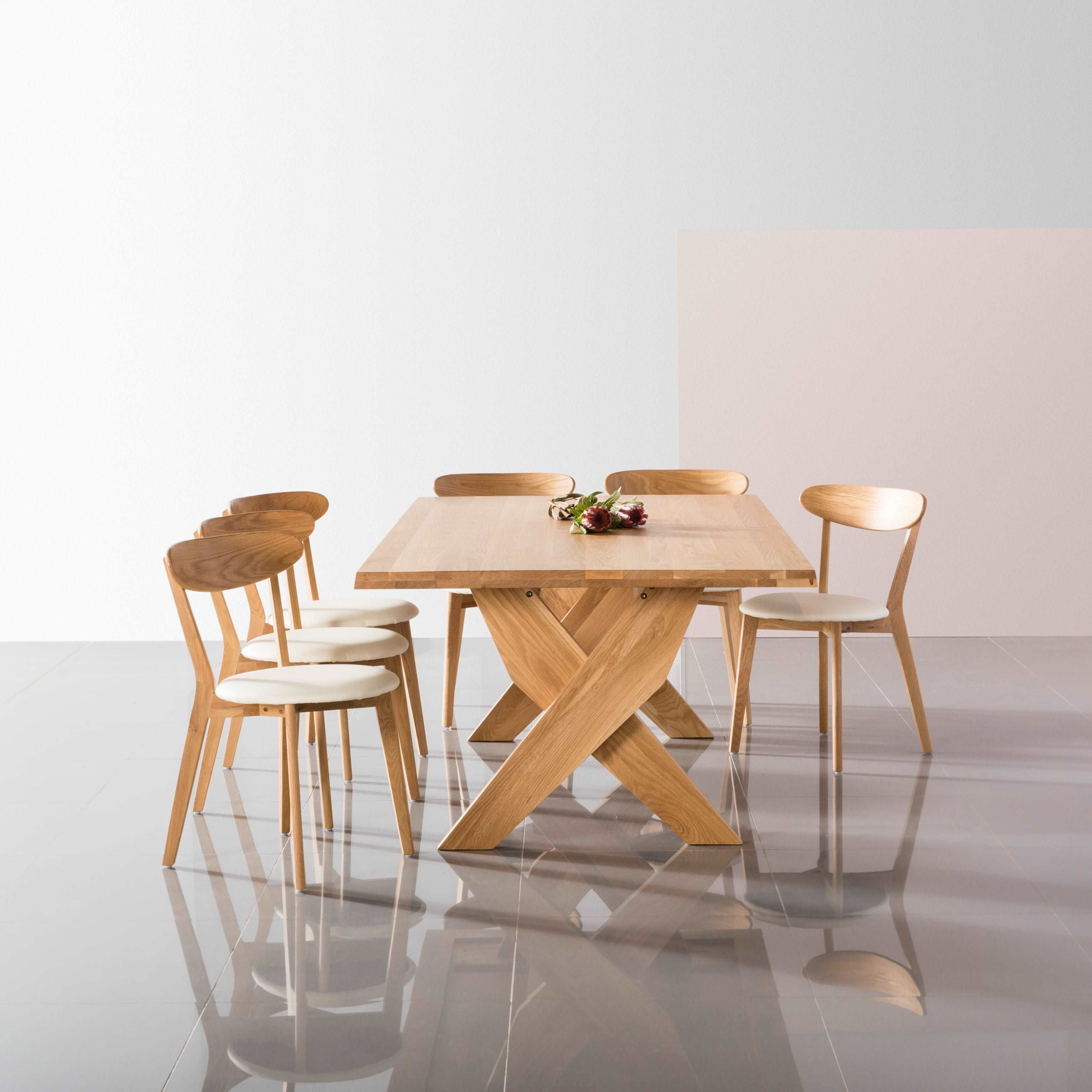 Axel Solid Wood Dining Table - Rectangular - Solid Oak