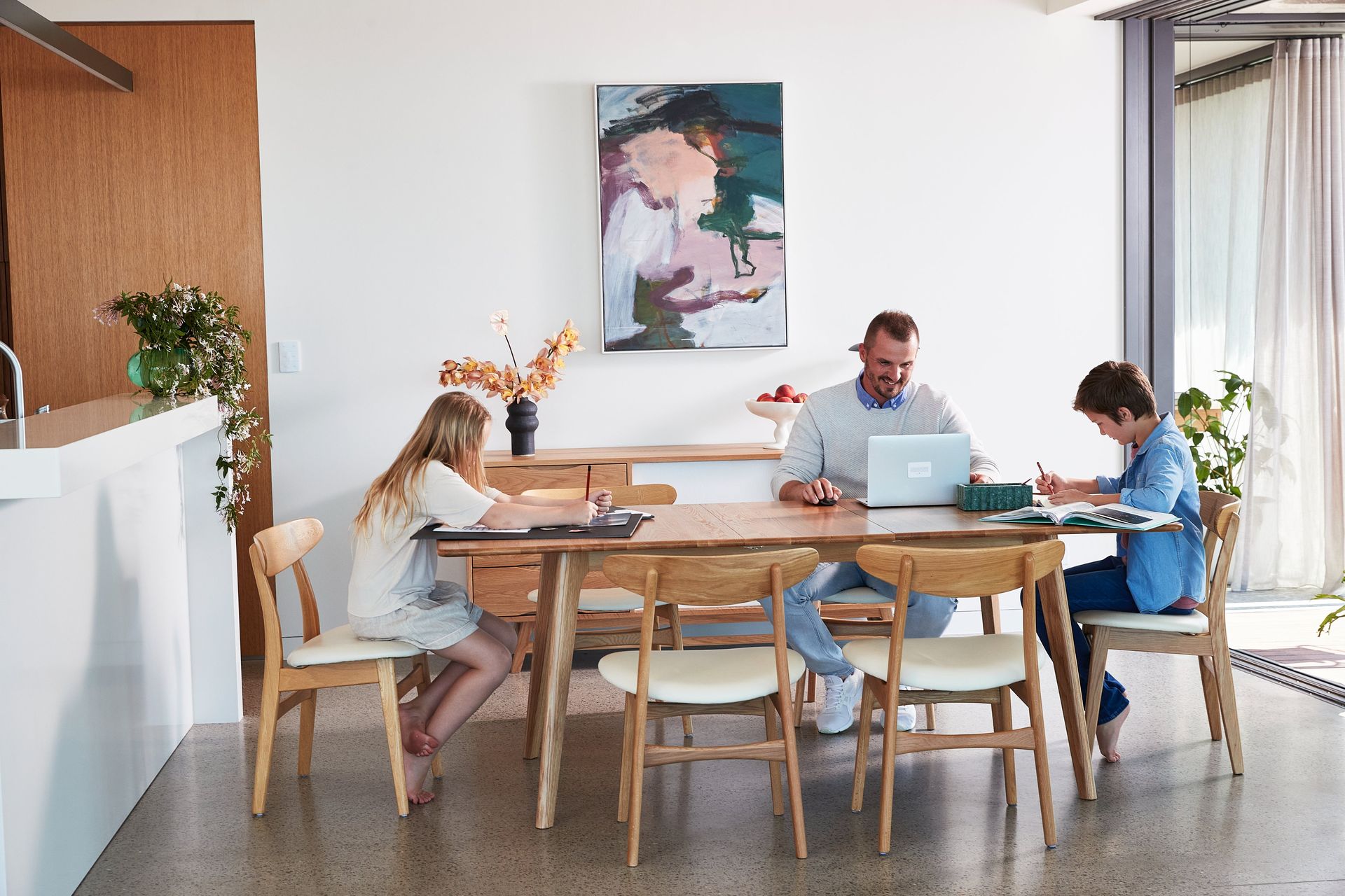 Magnus Solid Wood Dining Table - Extension - Solid Oak